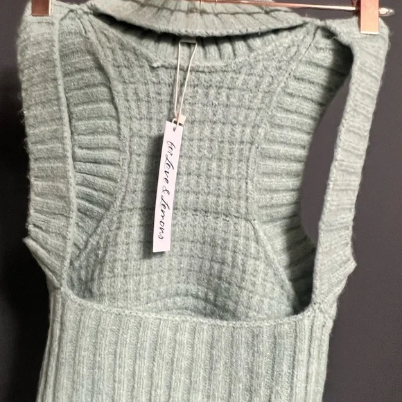 COPY - COPY - Open back turtle neck fuzzy sweater top - Picture 5 of 5